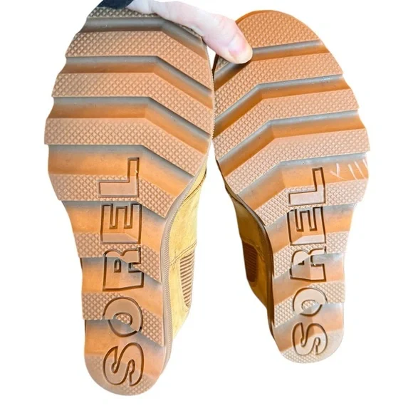 Sorel Lea Wedge Joan of Arctic Chelsea Wedge Camel Brown Black 7 - Picture 6 of 14